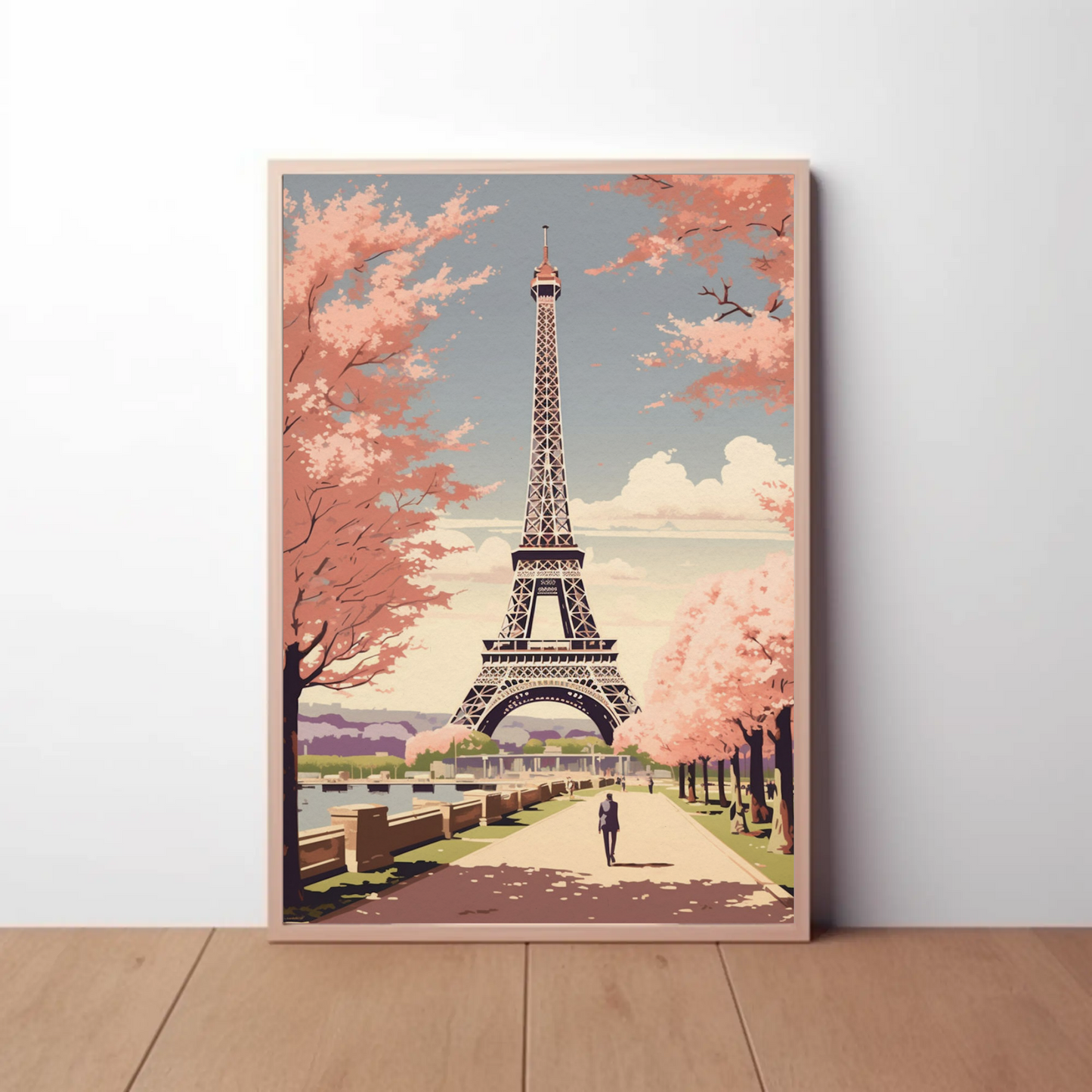Paris – Eiffel Tower and Cherry Blossoms