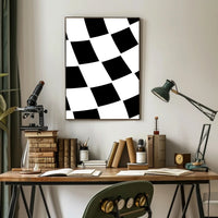Dynamic Racing Flag Art Print - Sports Poster