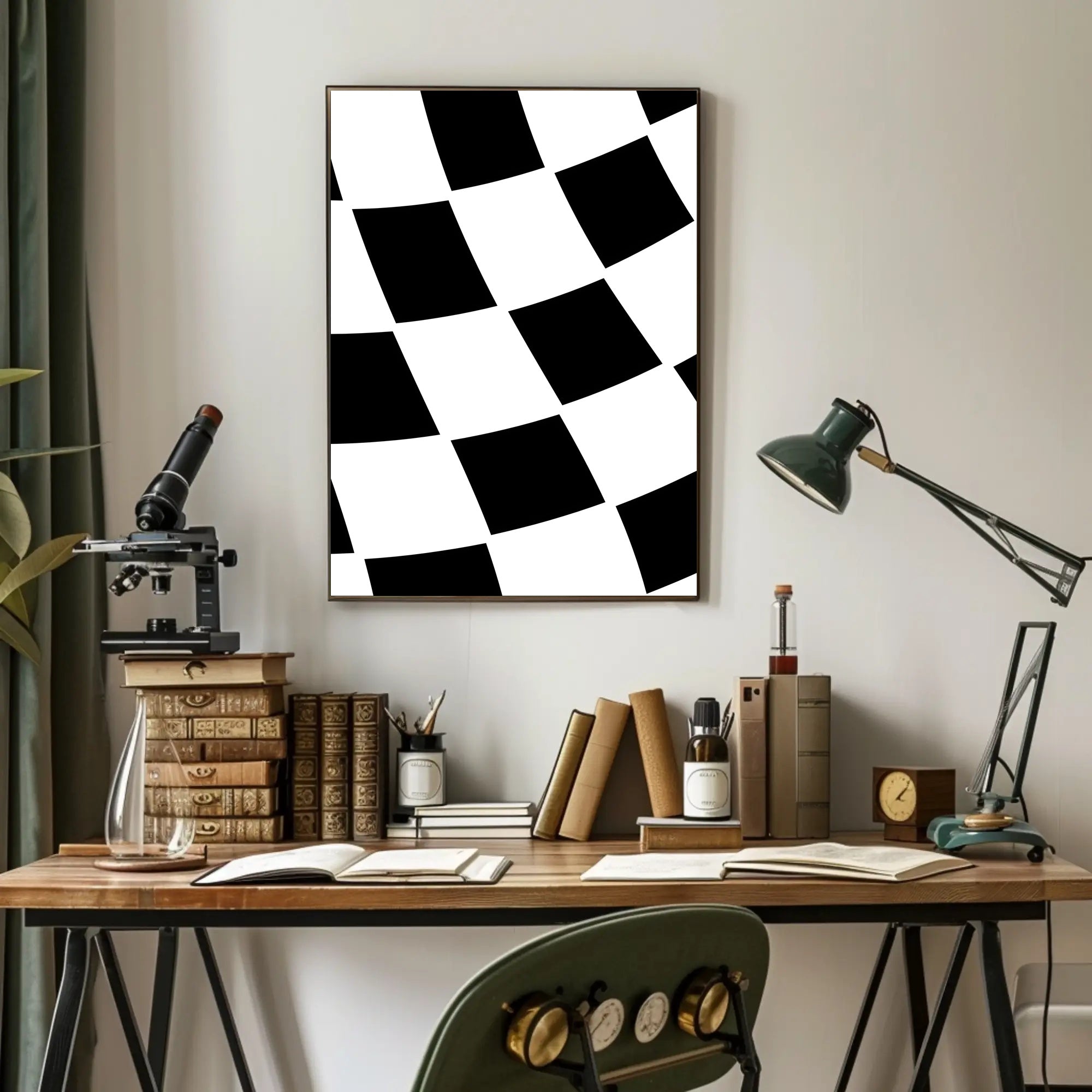 Dynamic Racing Flag Art Print - Sports Poster