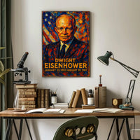 Dwight D. Eisenhower 34th President of the United States Glitch Hop Art Poster