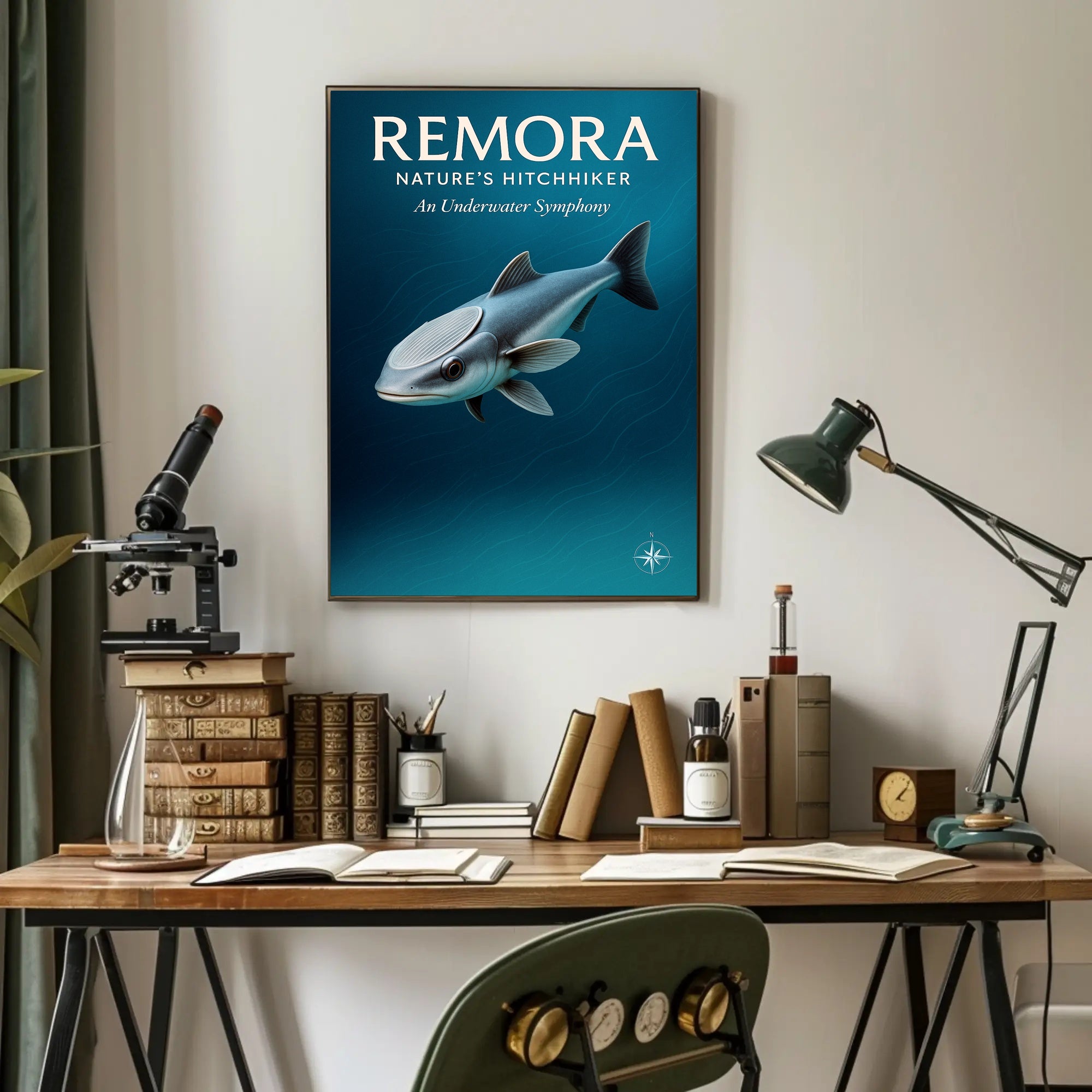 Remora Nature’s Hitchhiker Poster PosterGoat
