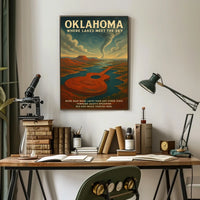 Oklahoma Where Lakes Meet The Sky Poster