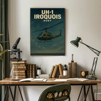 UH-1 Iroquois Helicopter Flight Historical or Presidential Poster PosterGoat