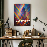Kansas City Abstract Surrealism Urban Dreamscape Poster
