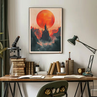 Castle Under the Red Sun Poster PosterGoat