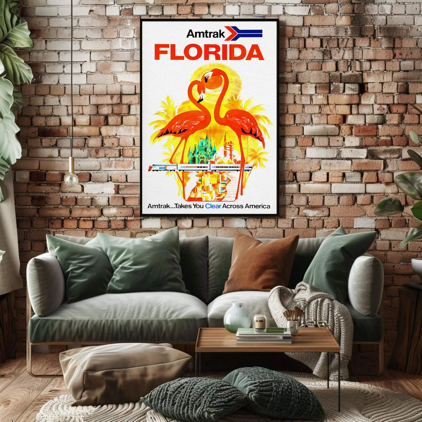 Amtrak Florida Vintage Poster