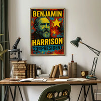 Benjamin Harrison 23rd President of the United States Graffiti Pop Art Poster