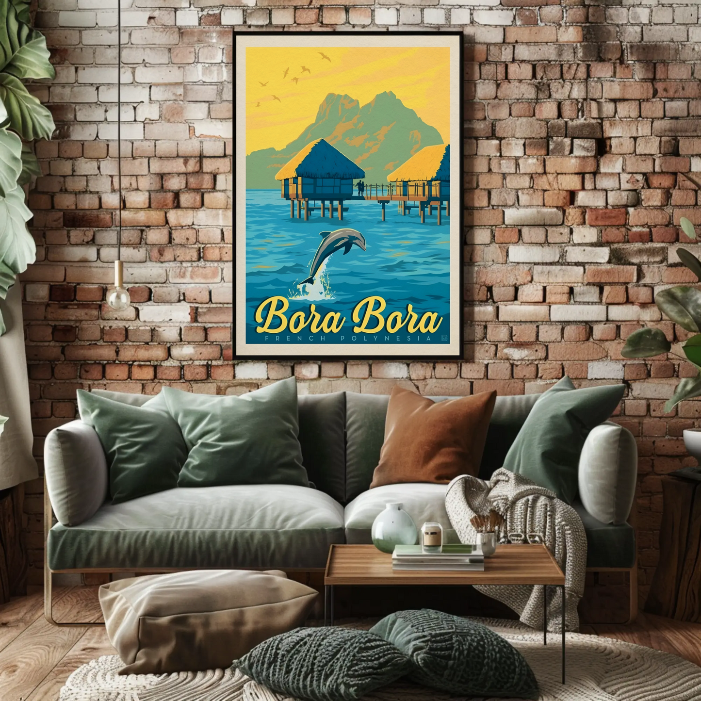 Vintage Poster Bora Bora French Polynesia