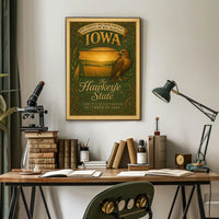 Iowa The Hawkeye State Poster