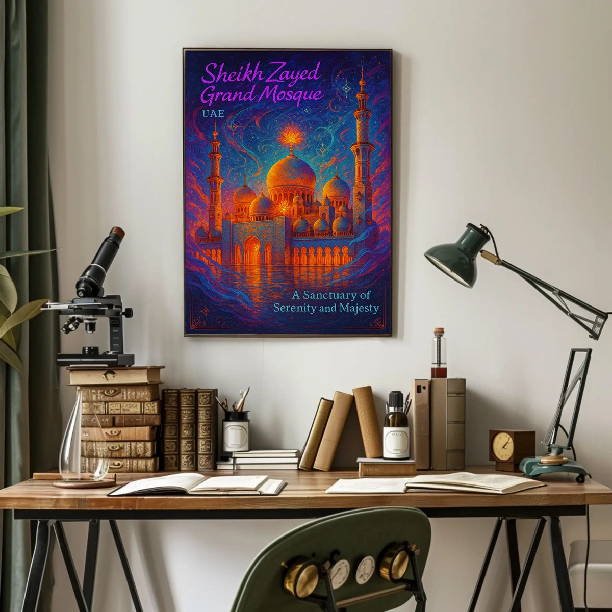 Sheikh Zayed Grand Mosque A Sanctuary of Serenity Poster