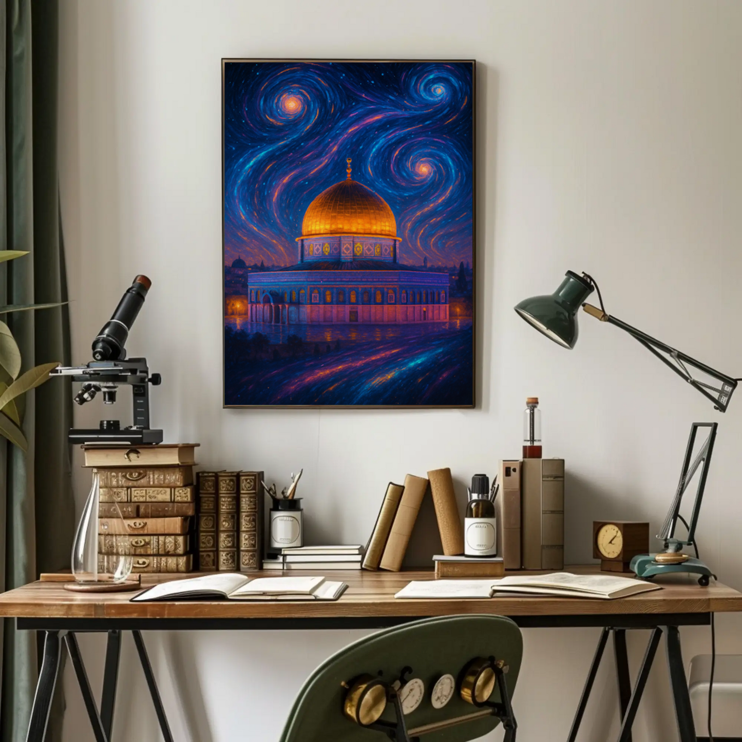 Dome of the Rock Starry Night Heritage Poster