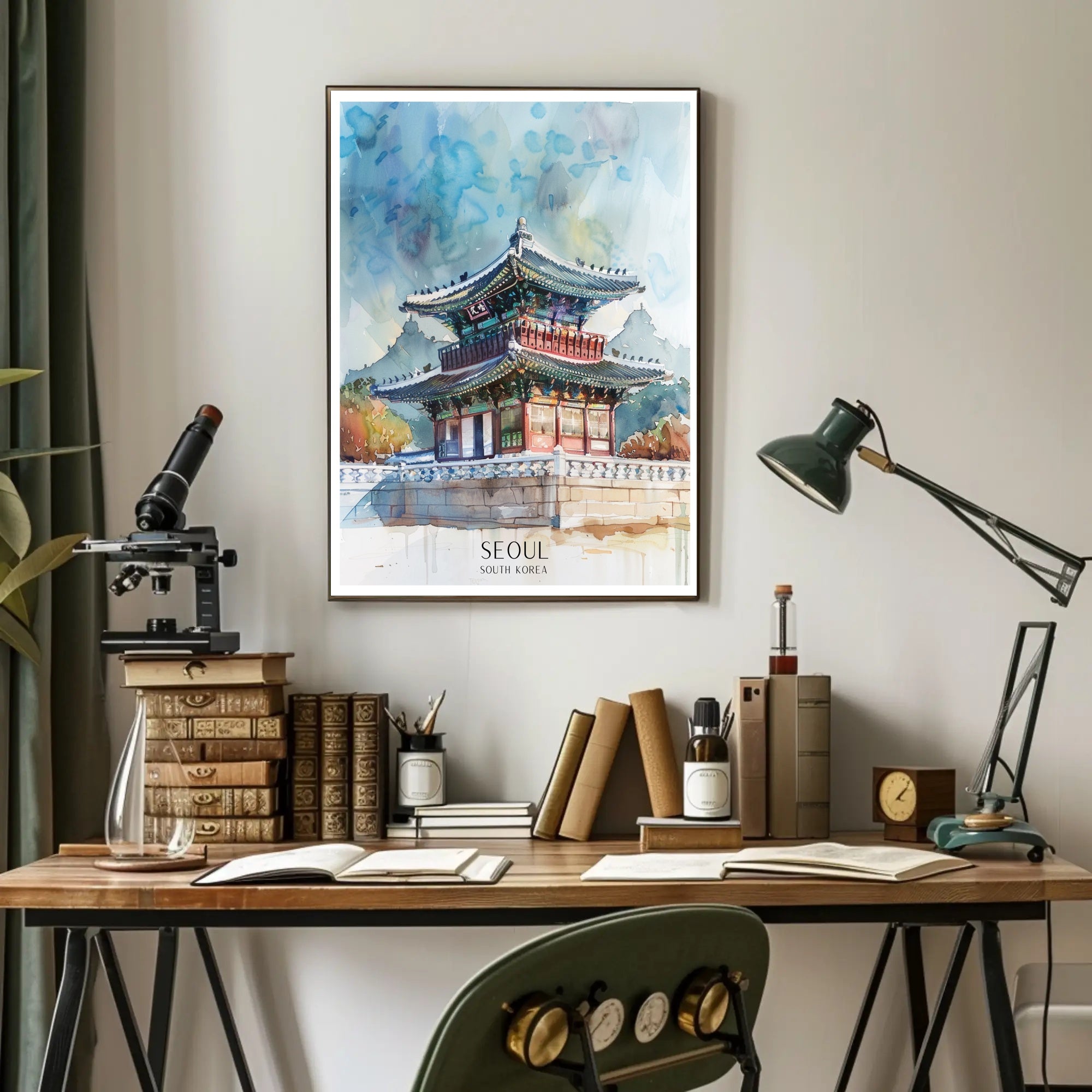 Traditional Korean Architecture Poster PosterGoat