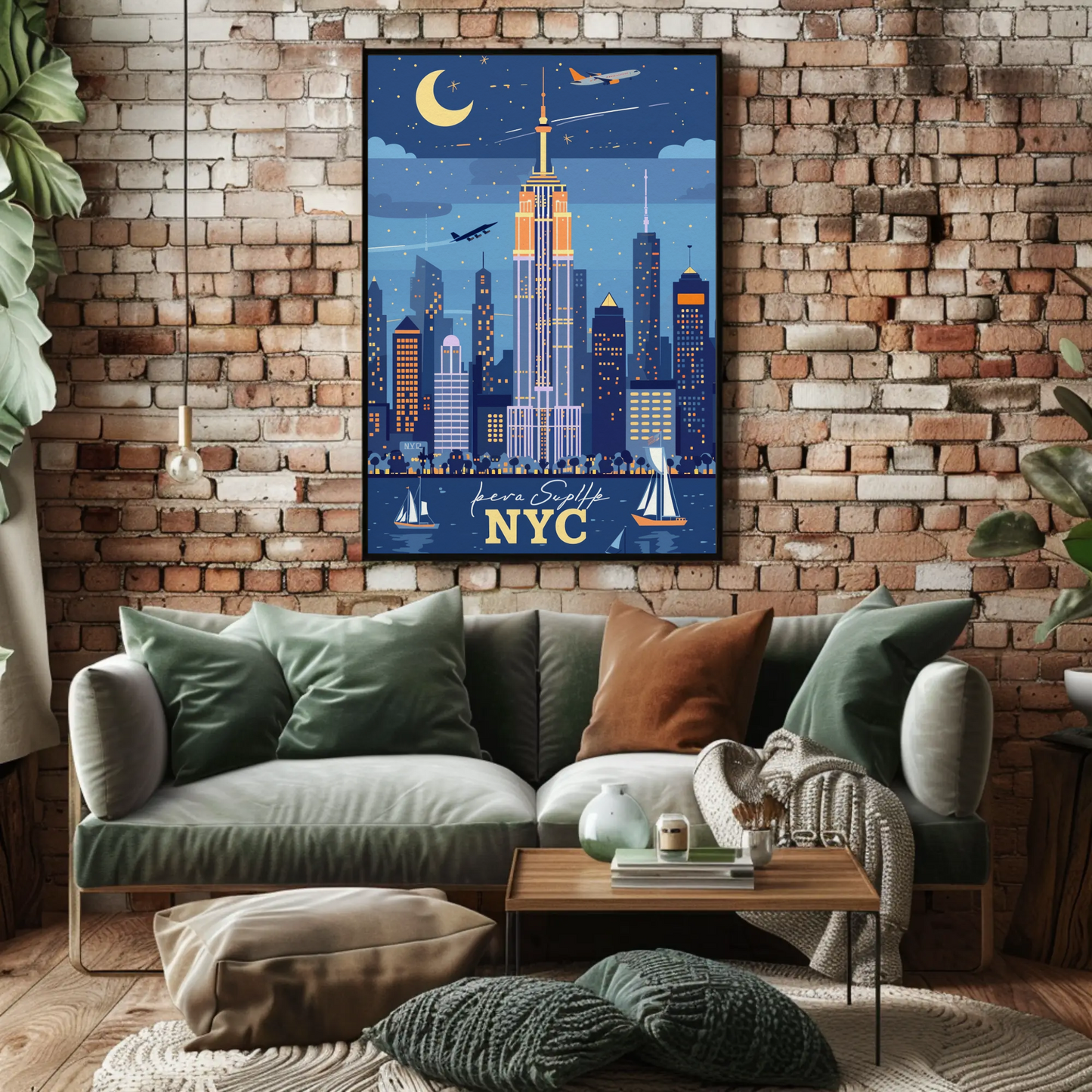 NYC Skyline Vintage Poster
