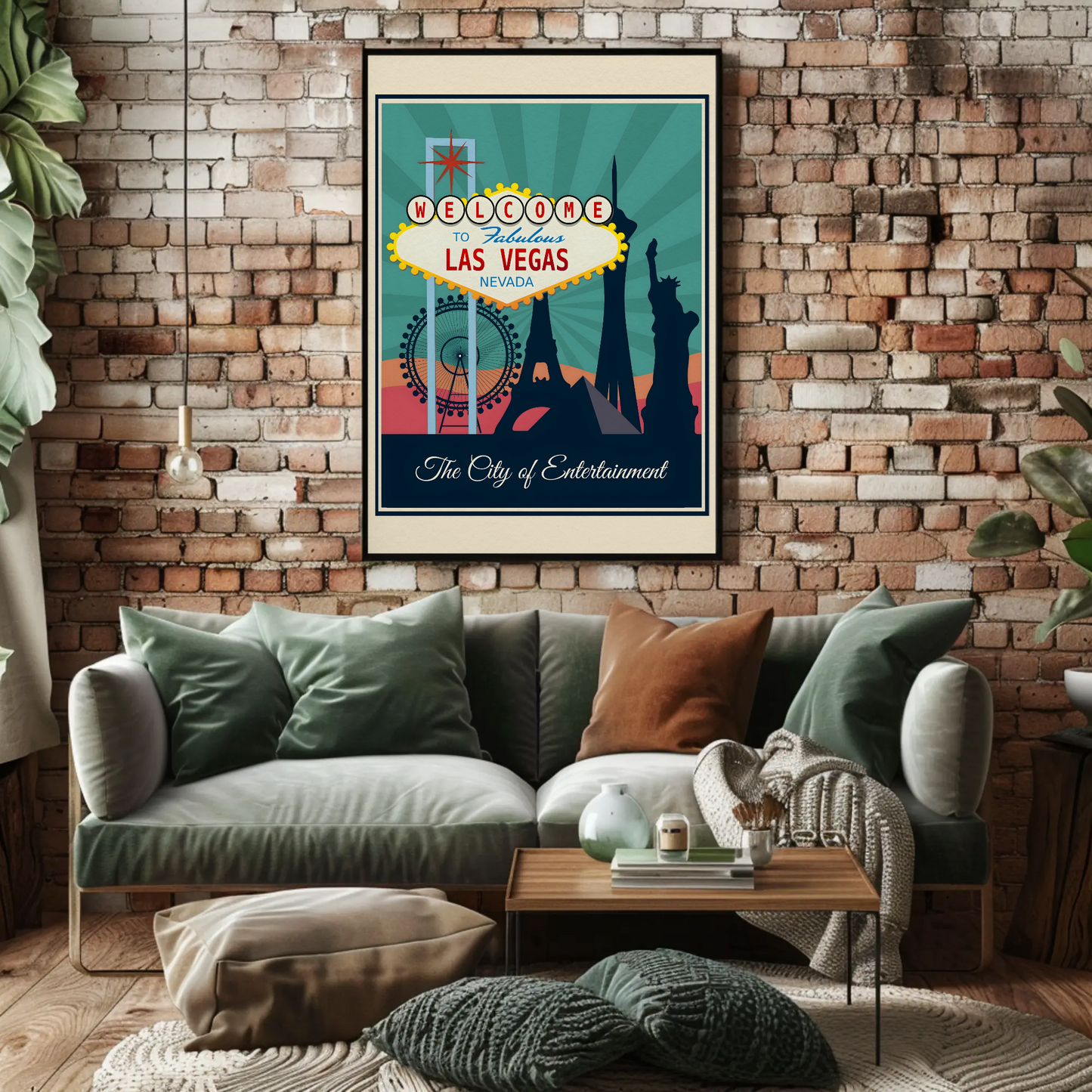 Vintage Poster Las Vegas Welcome Sign