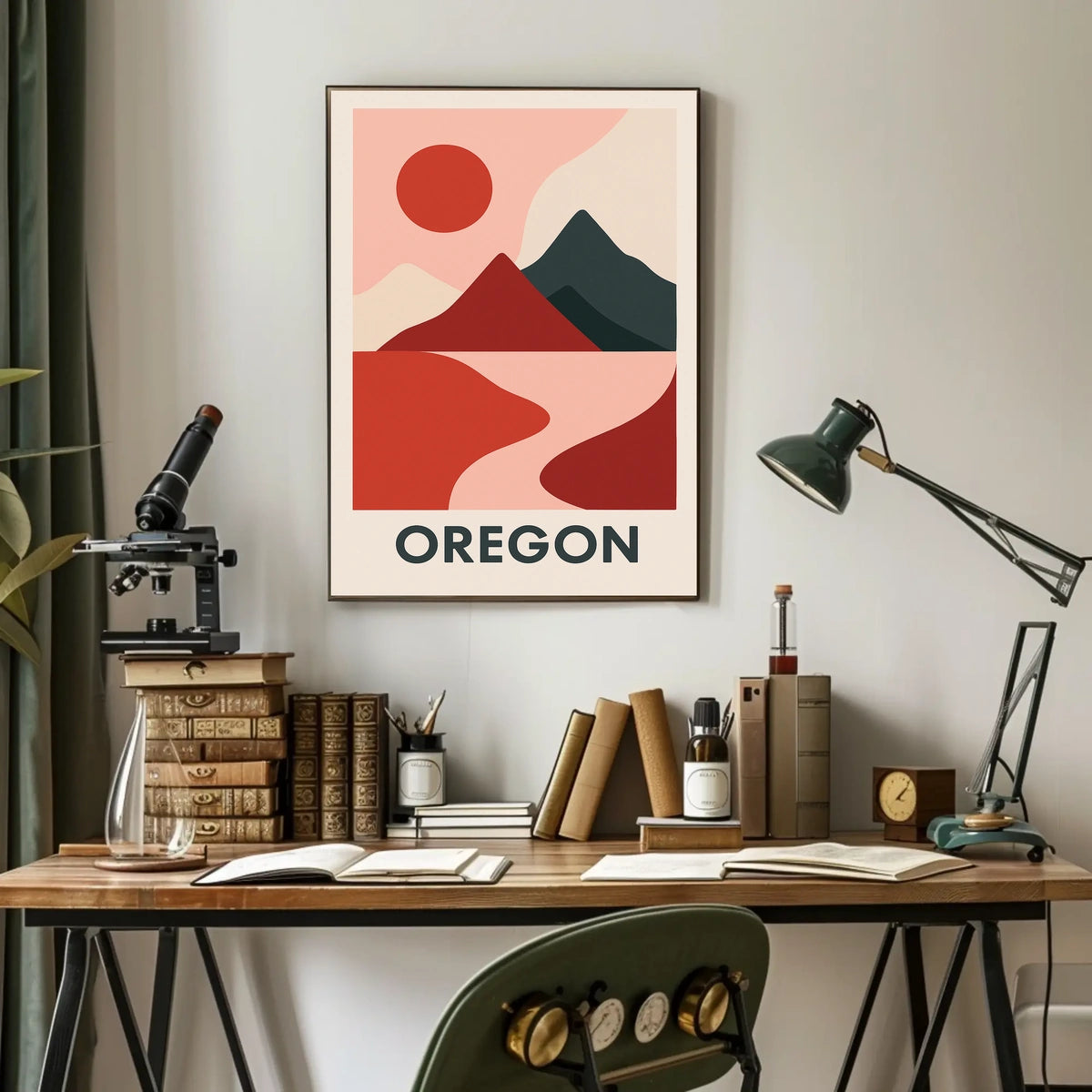 Oregon Abstract Landscape Poster
