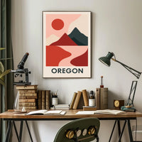 Oregon Abstract Landscape Poster