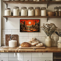 Surreal Gothic Landscape with Radiant Sky Fantasy Mythology Poster