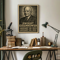 Dwight Eisenhower Travel Retro Heritage Poster