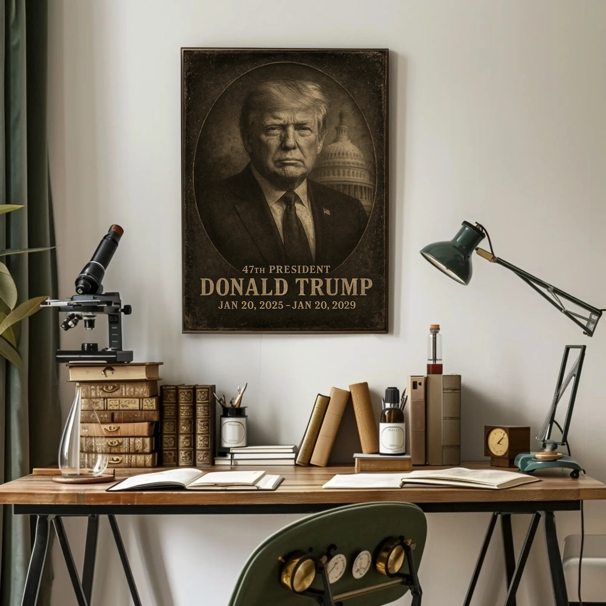 Trump 47th Presidency Portrait Patriotic Poster