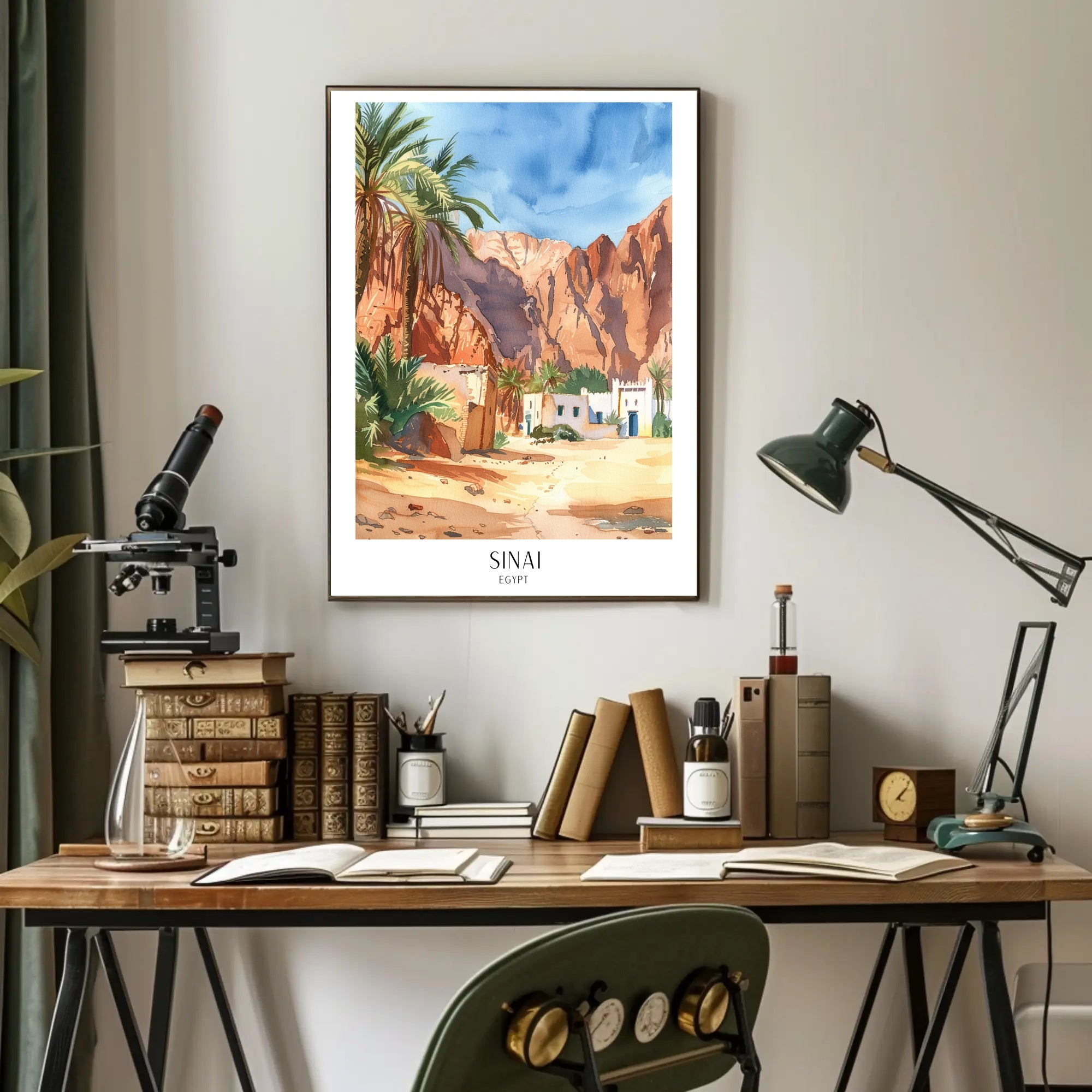 Picturesque Sinai Desert Scene: Travel Poster PosterGoat