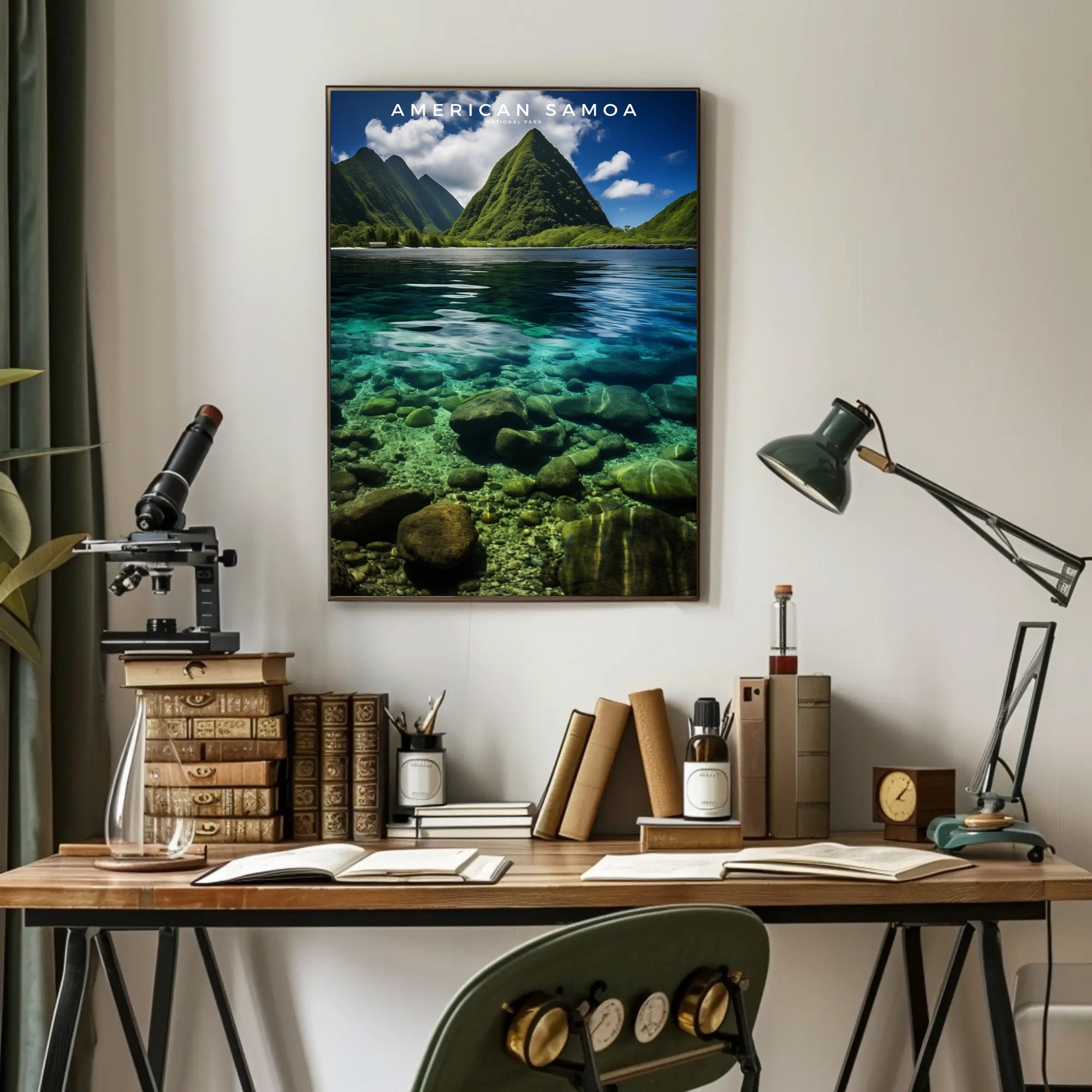 American Samoa Tranquil Waters Poster Travel Wall Art