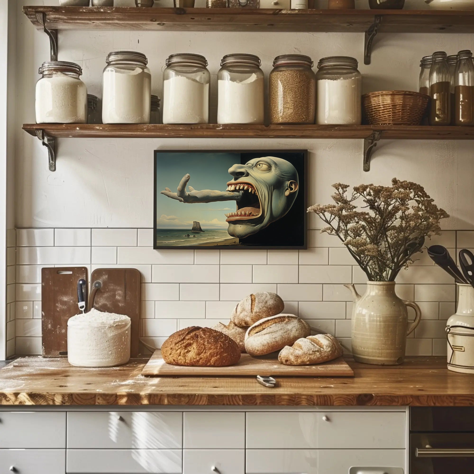 Surreal Coastal Grotesque Fantasy or Mythology Poster