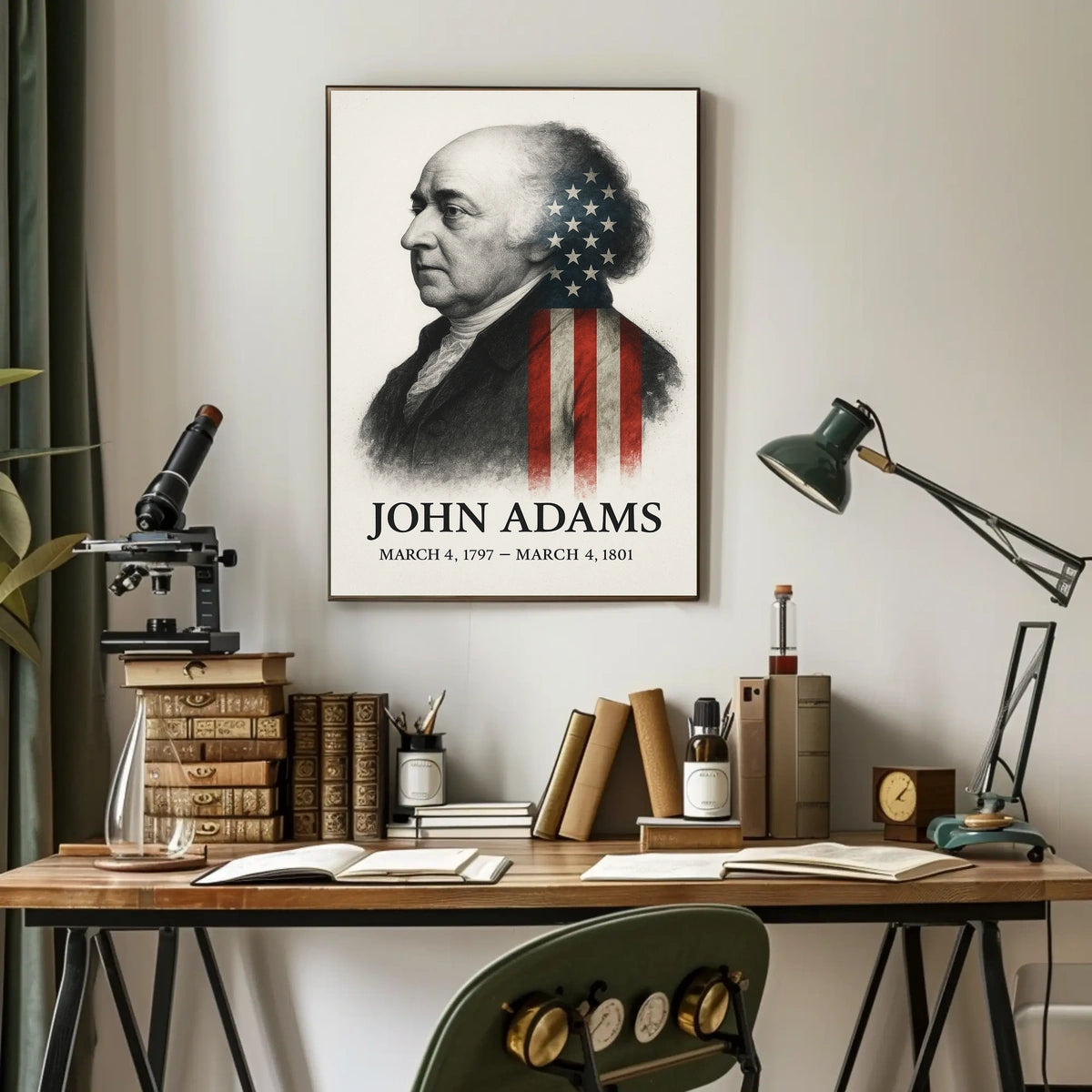 John Adams 2nd President of the United States Reflections Poster
