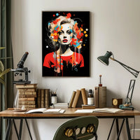Vibrant Woman Abstract Art: Bold and Artistic Poster