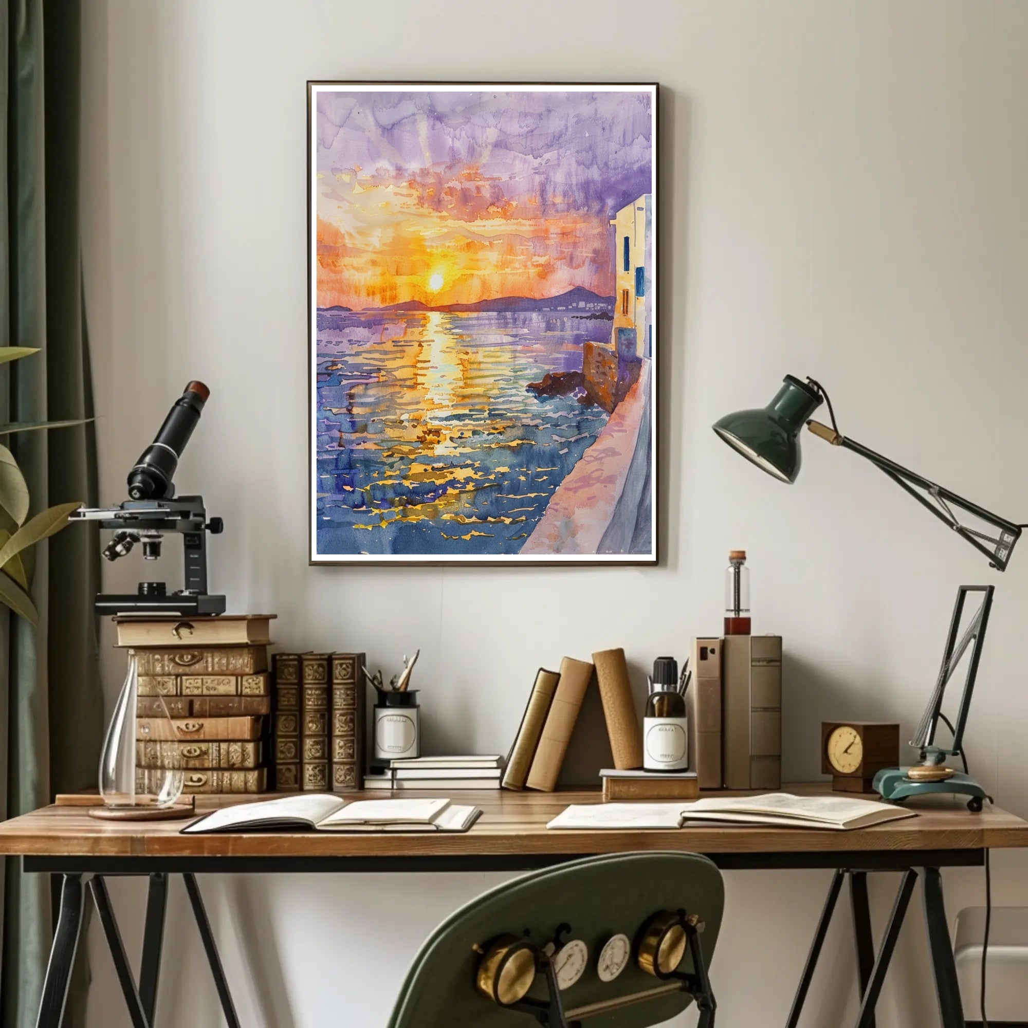 Sunset Over the Sea Poster PosterGoat