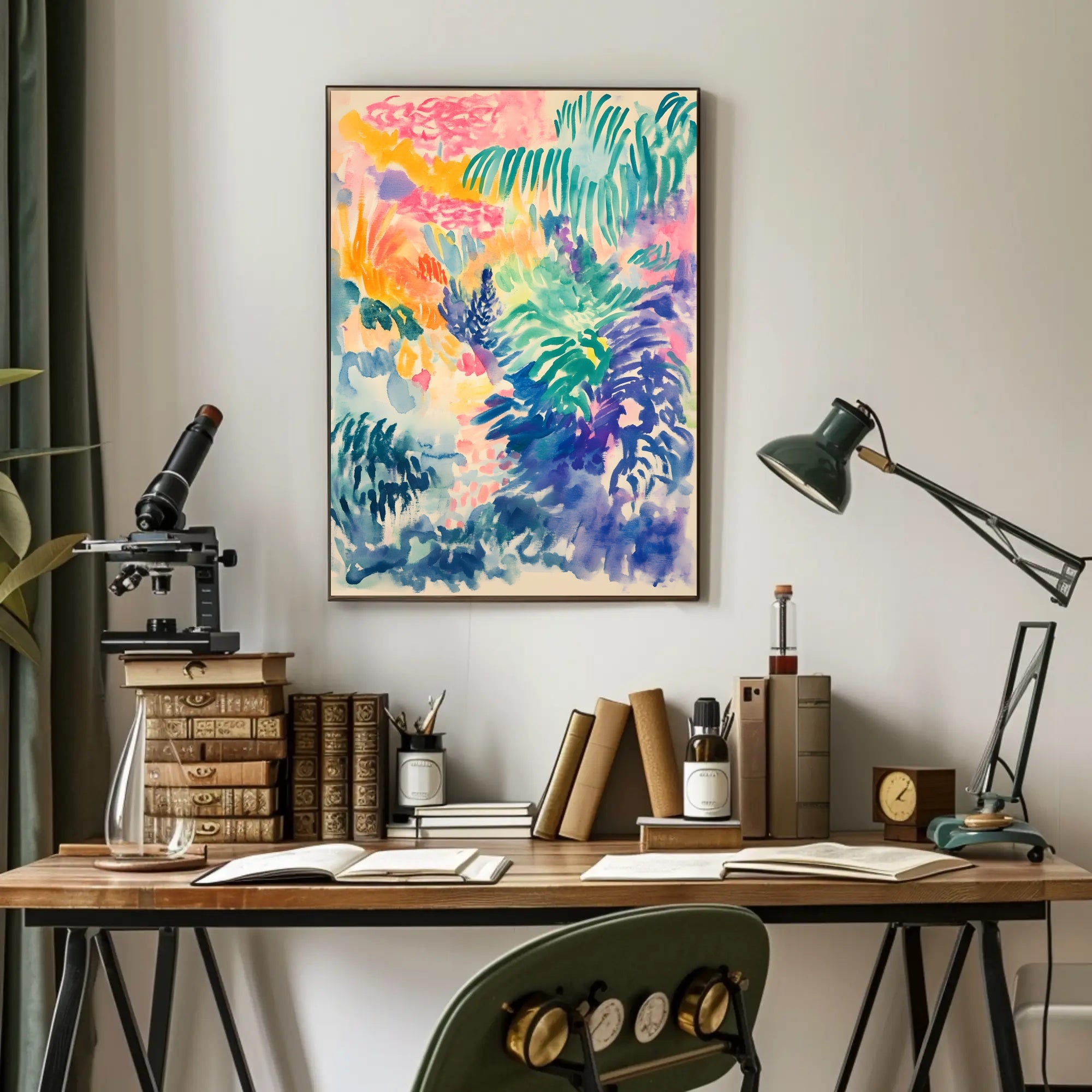 Lush Tropical Paradise Abstract Artwork Poster