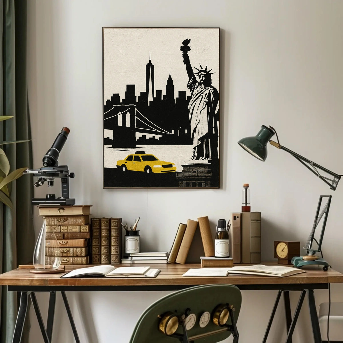 Iconic New York City Poster Bold Cityscape For Home Decor