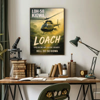 Bell OH-58 Kiowa Helicopter Poster PosterGoat