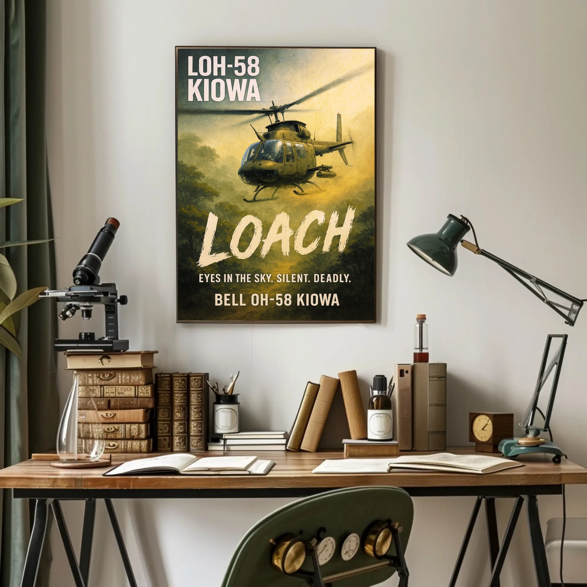 Bell OH-58 Kiowa Helicopter Poster PosterGoat