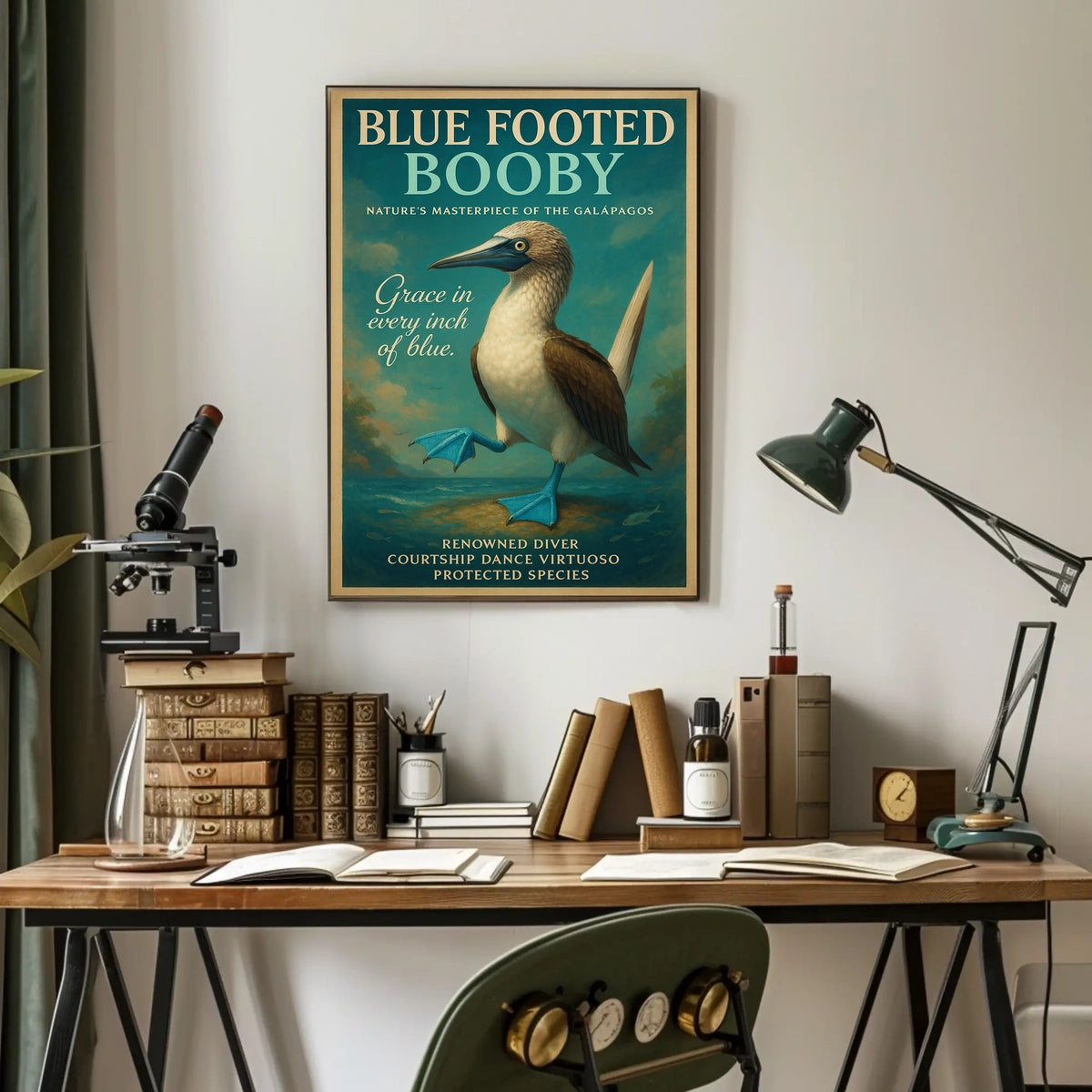 Blue Footed Booby Natures Masterpiece Poster