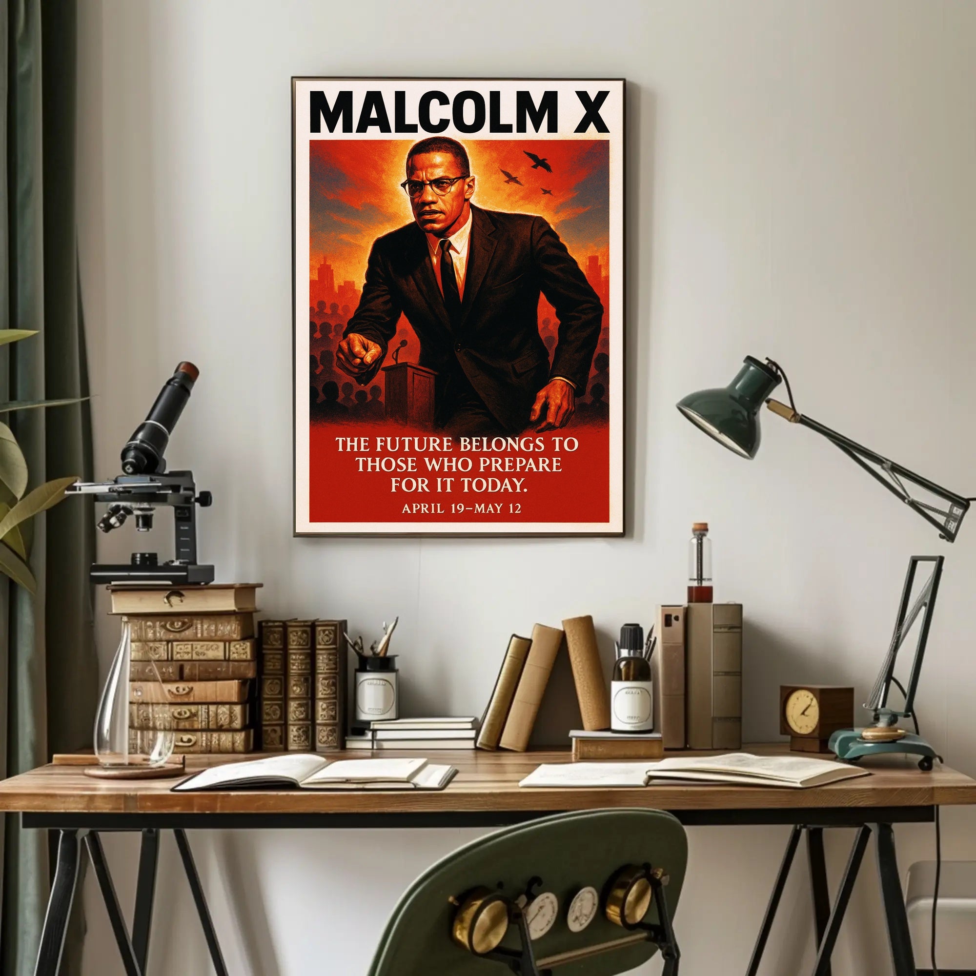 Malcolm X Vision for the Future Poster PosterGoat