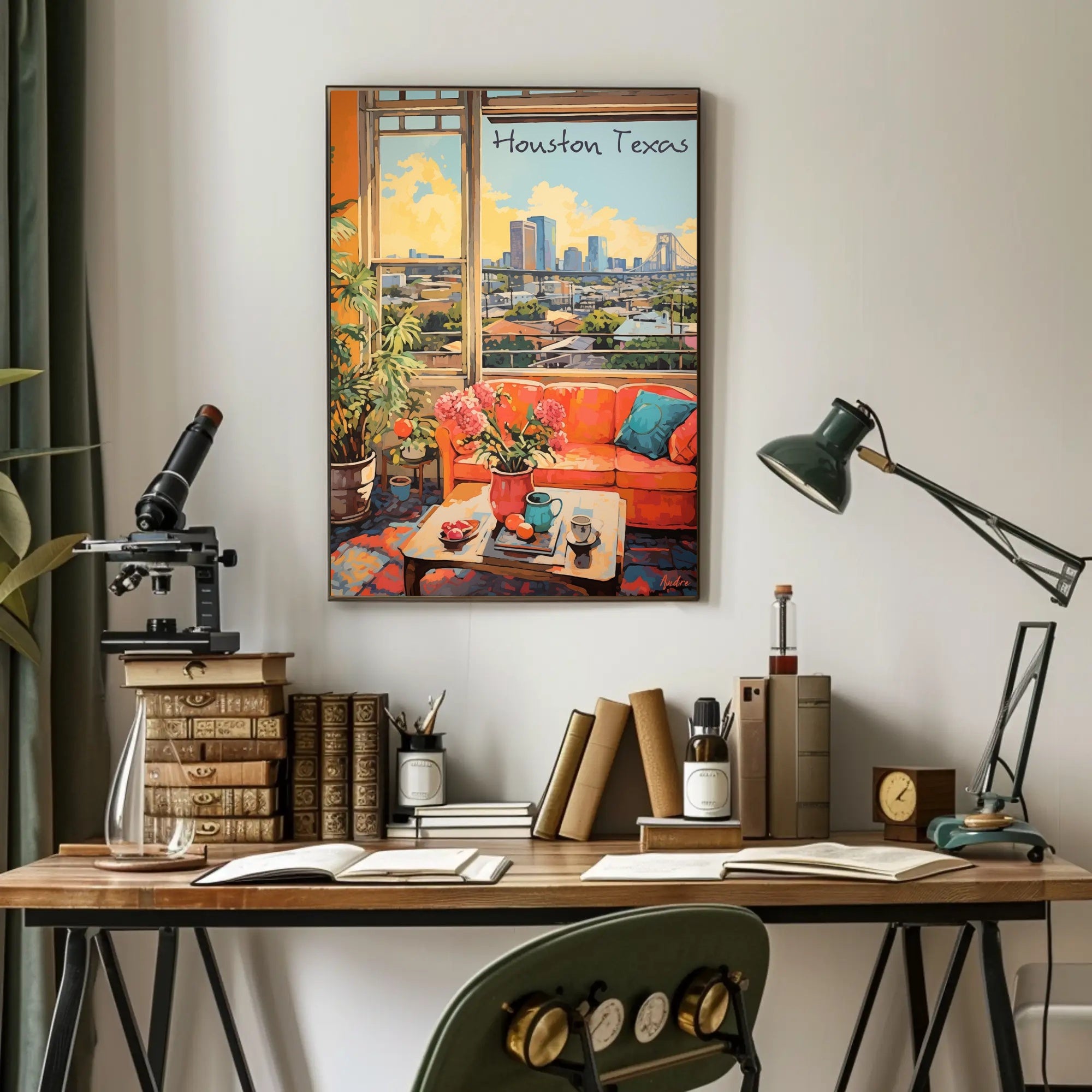 Cozy Houston Living Room View Poster