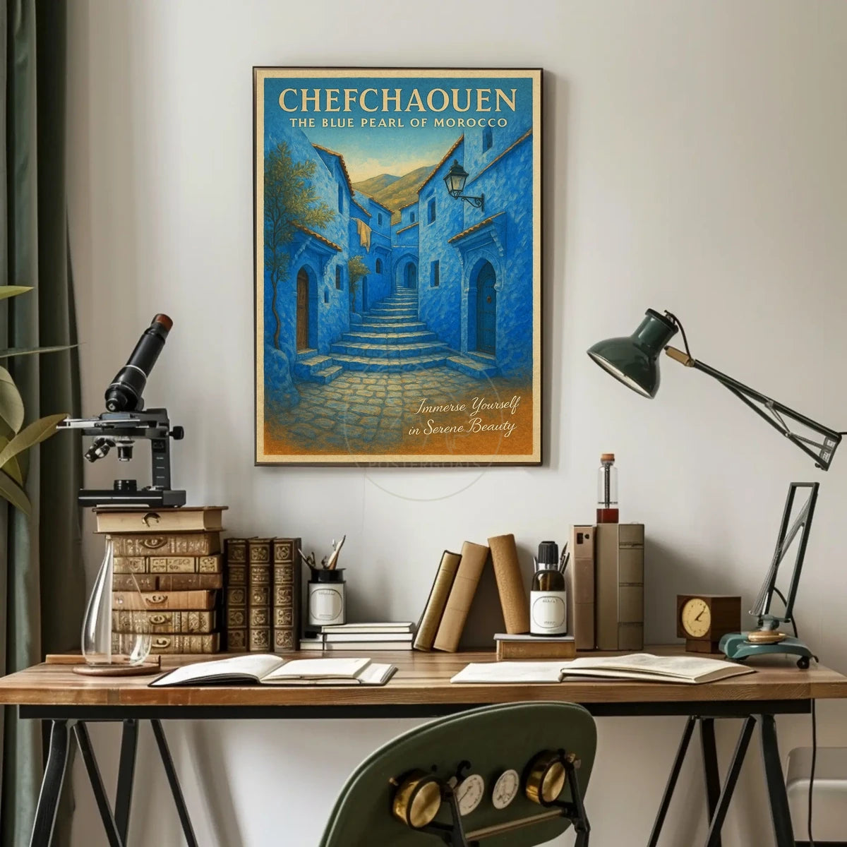 Chefchaouen Blue Charm Travel Poster