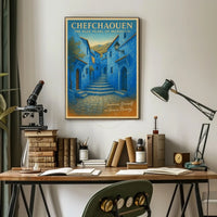 Chefchaouen Blue Charm Travel Poster