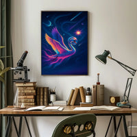 Celestial Swan Odyssey Poster