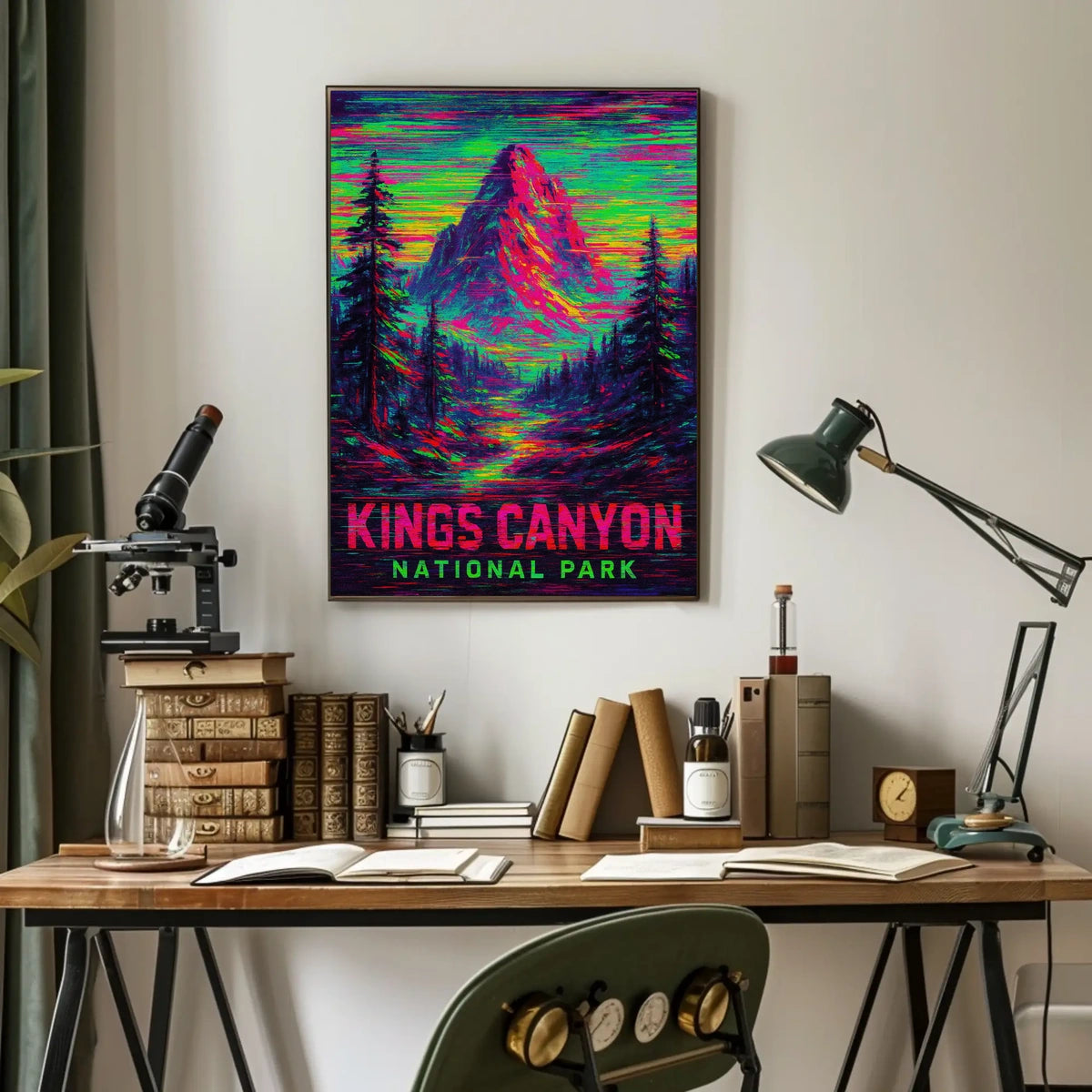 Kings Canyon National Park Vintage Scenic Wilderness Travel Wall Art Breathtaking Nature Escape Gift Souvenir Poster