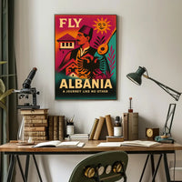 Travel to Vibrant Albania Artistic Cultural Heritage Poster PosterGoat