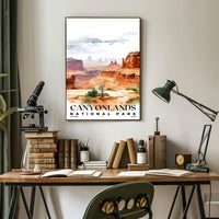 Canyonlands Watercolor Wall Art Poster