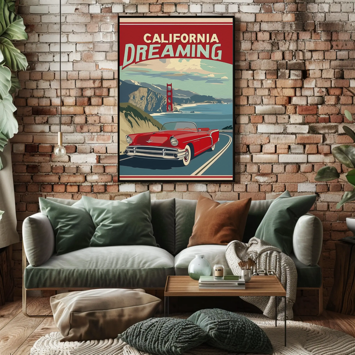 California Vintage Poster - Dreaming by the Coast