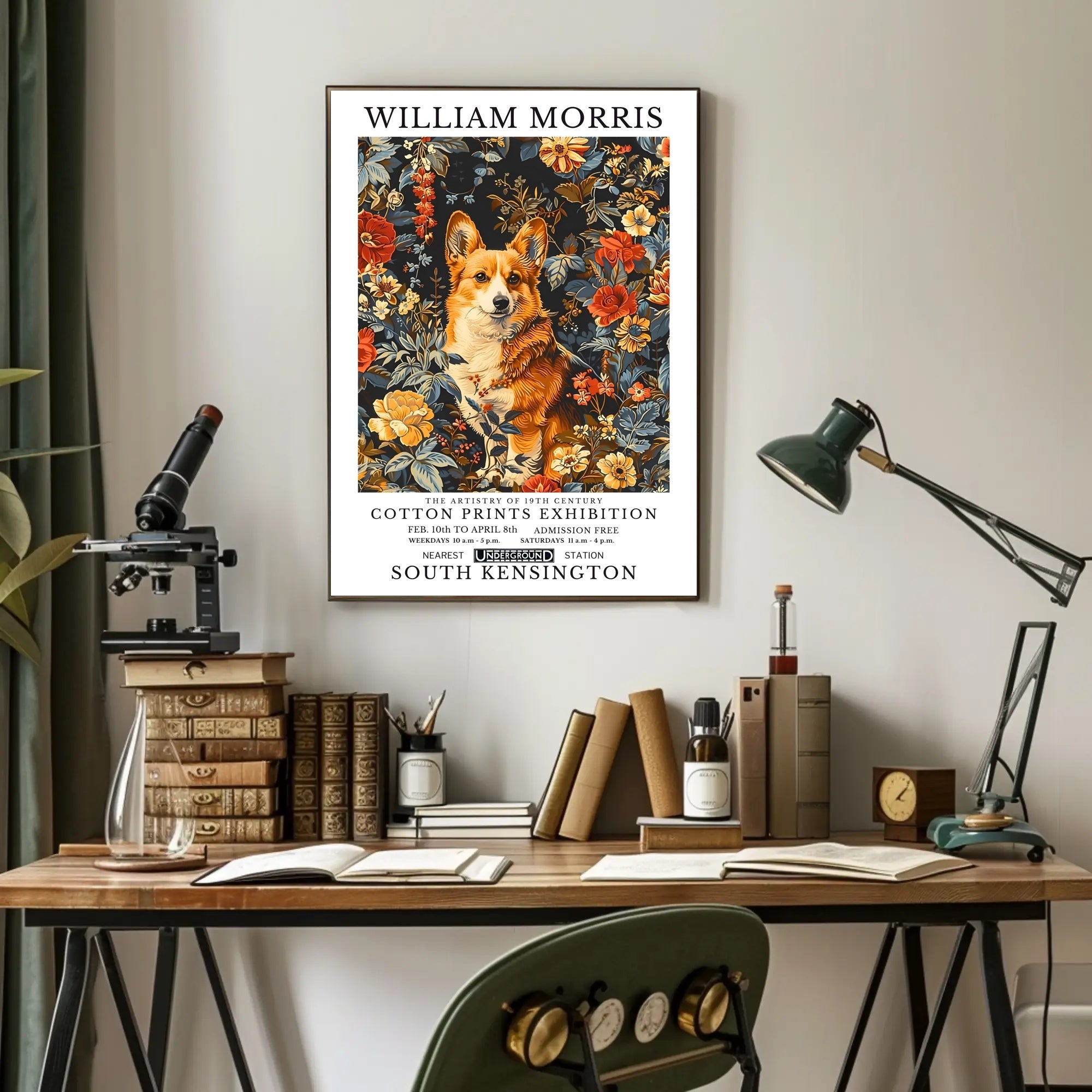 Elegantly Crafted Corgi Design: Abstract or Artistic Poster