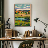 Scenic Nebraska Landscape Poster