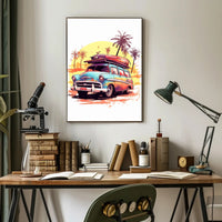 Retro Surf Adventure Poster