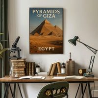 Egyptian Pyramids Historical Travel Photorealism Poster