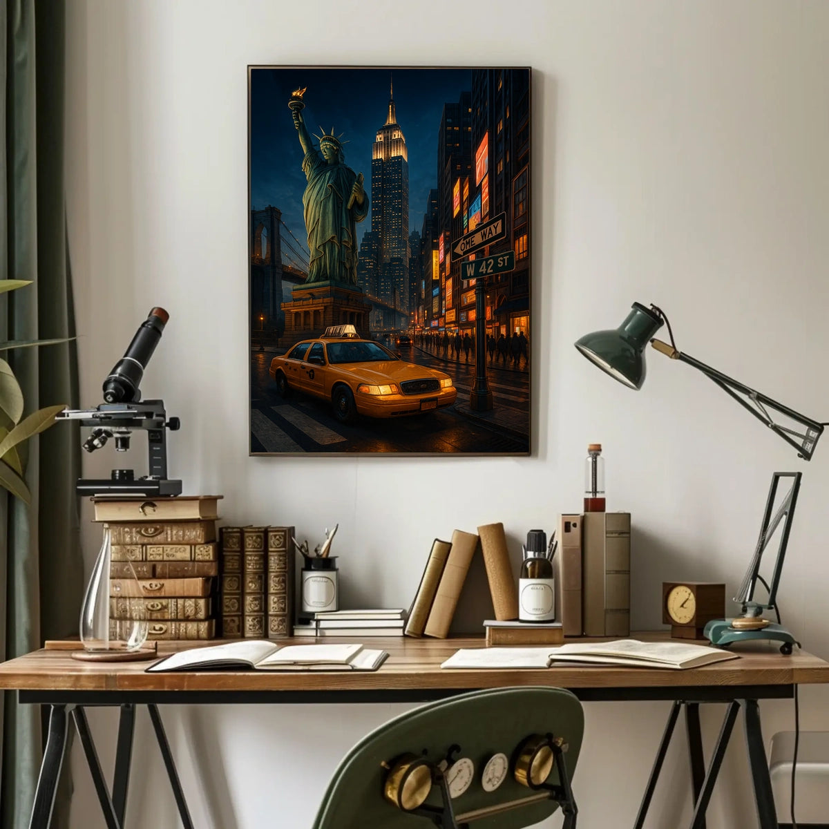 New York Nights Poster For NYC Lovers Timeless Cityscape