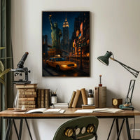 New York Nights Poster For NYC Lovers Timeless Cityscape