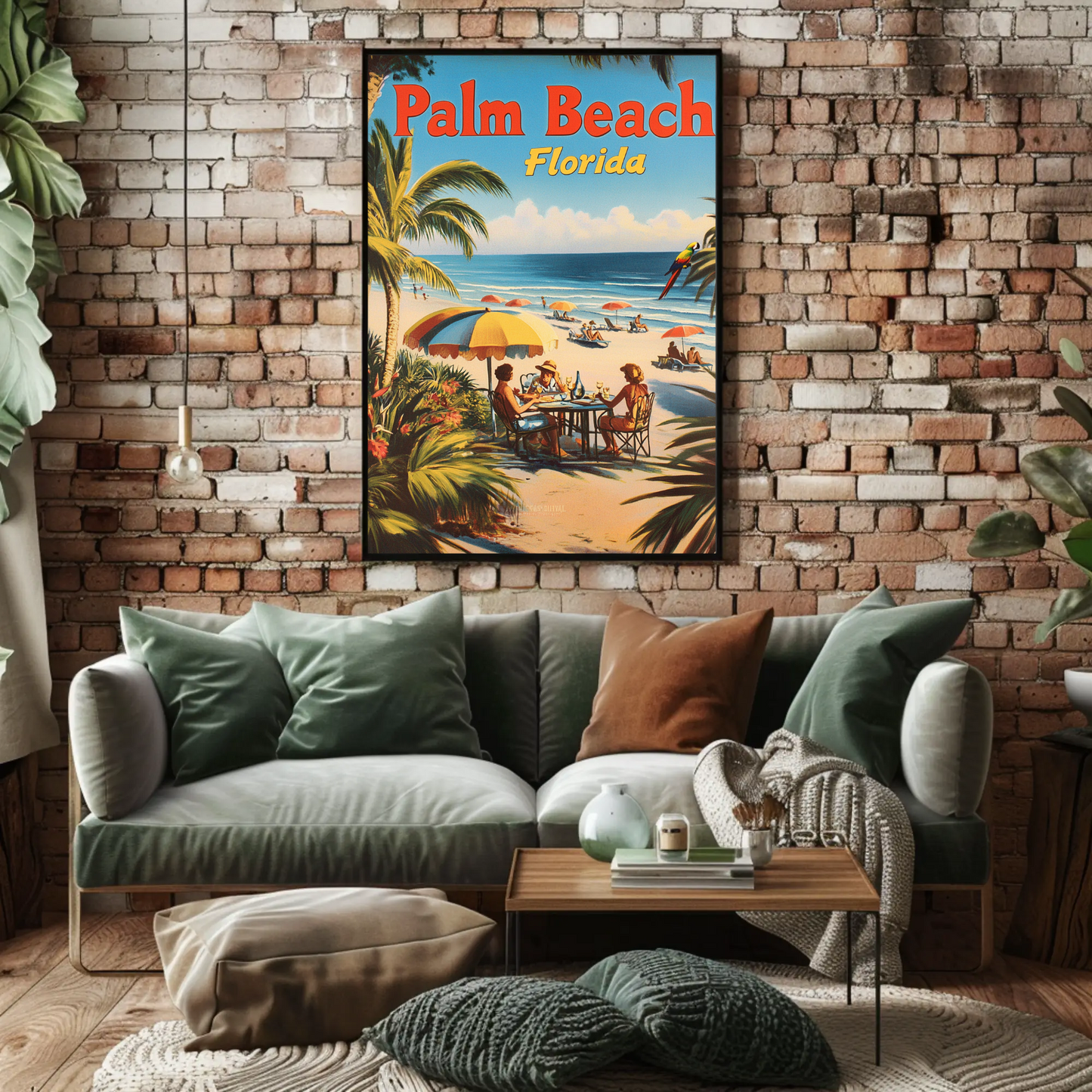 Palm Beach Florida Vintage Poster